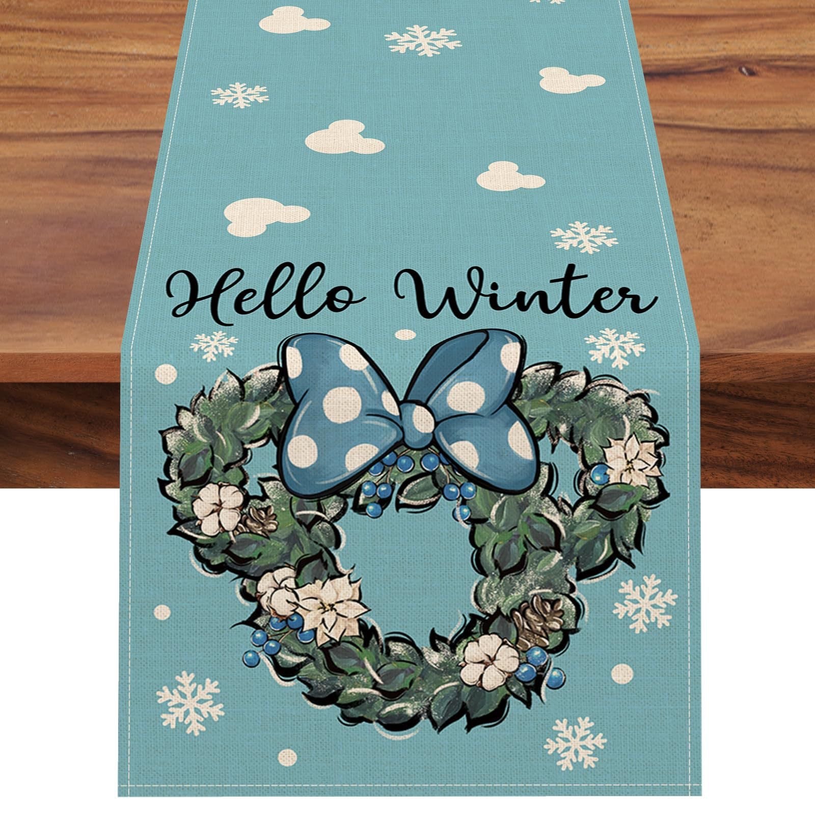 Table Runner with Christmas Pattern