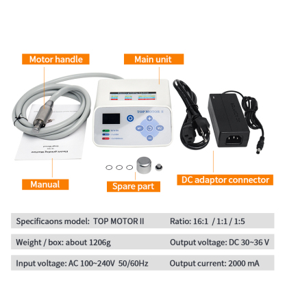 Dental Electric Motor With Contra Angle 1:5 and 1:1