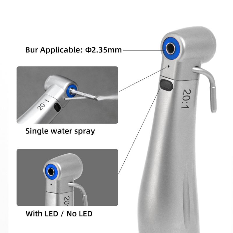 Dental Implant Contra Angle Handpiece 20:1 Fiber Optic