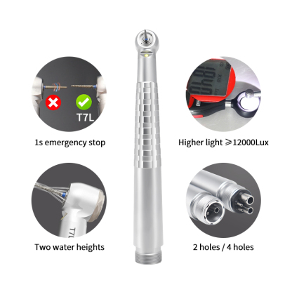 Led High Speed Dental Handpiece Zero Retraction
