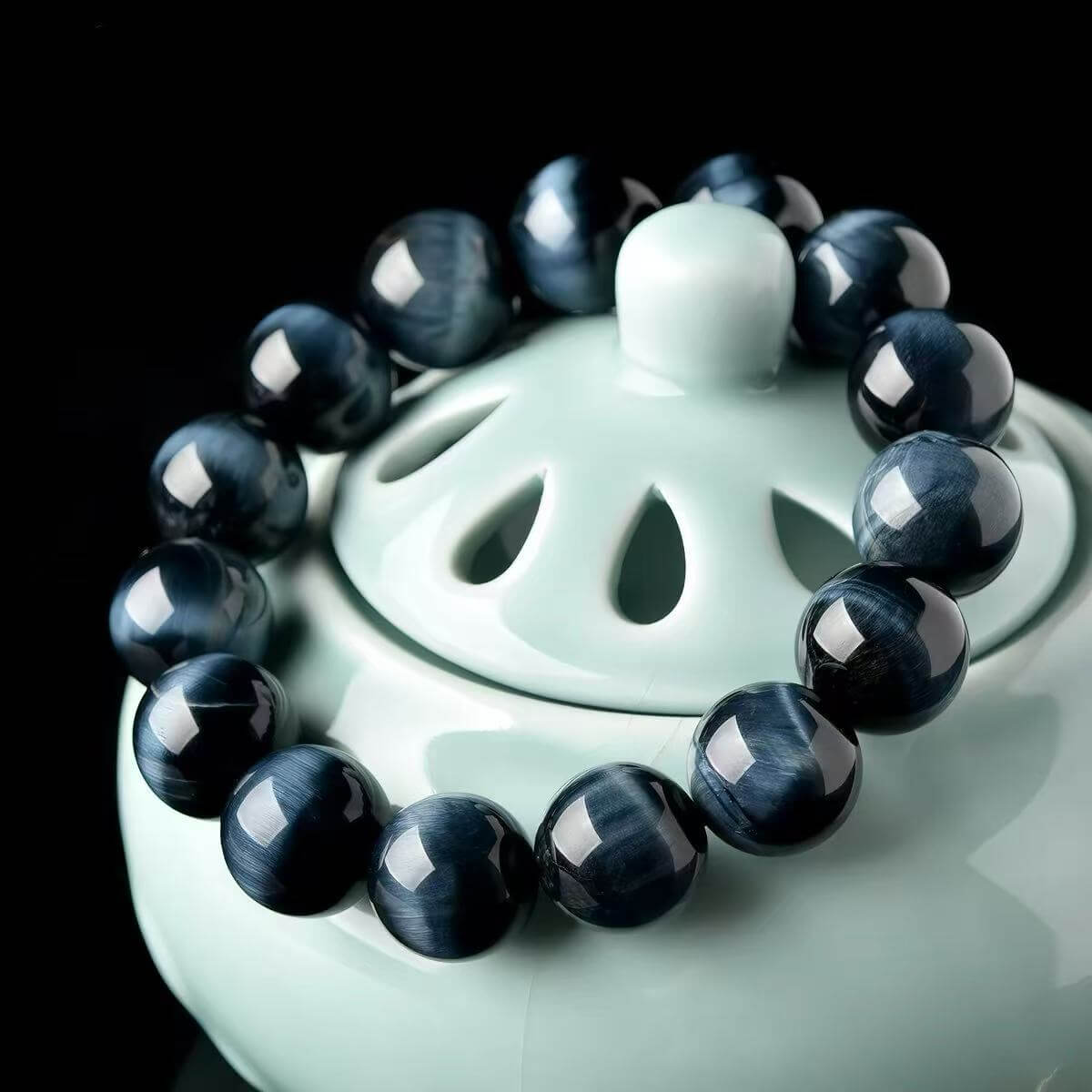 Natural Blue Tiger's Eye Bracelet