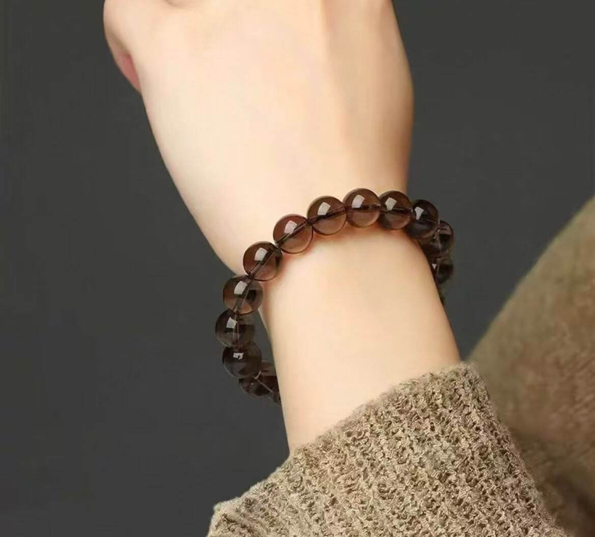 Natural Smoky Quartz Crystal Bracelet