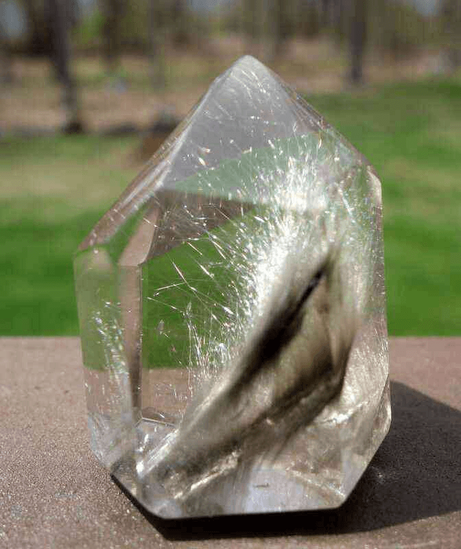 Black Silver Titanium Quartz / Silver Rutilated Quartz