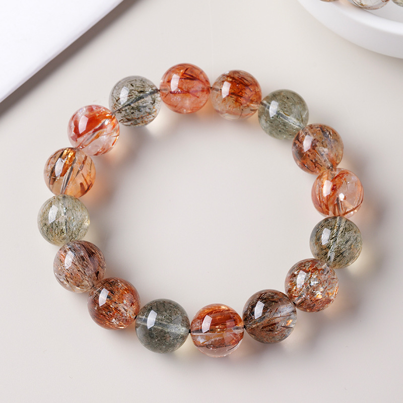 Natural Black Gold Super Seven Crystal Bracelet