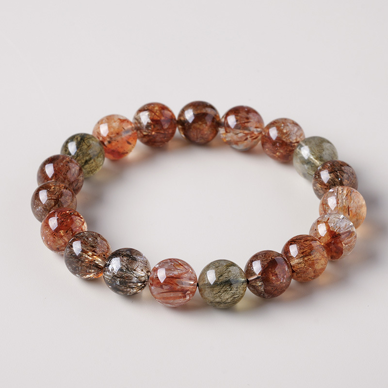 Natural Black Gold Super Seven Crystal Bracelet