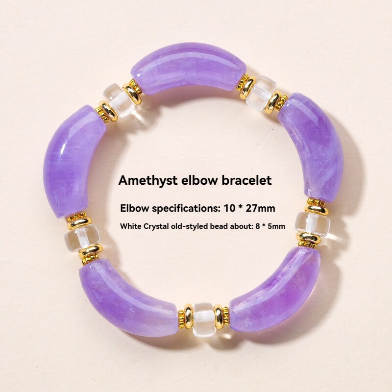 Natural Curved Tube Bead Bangle