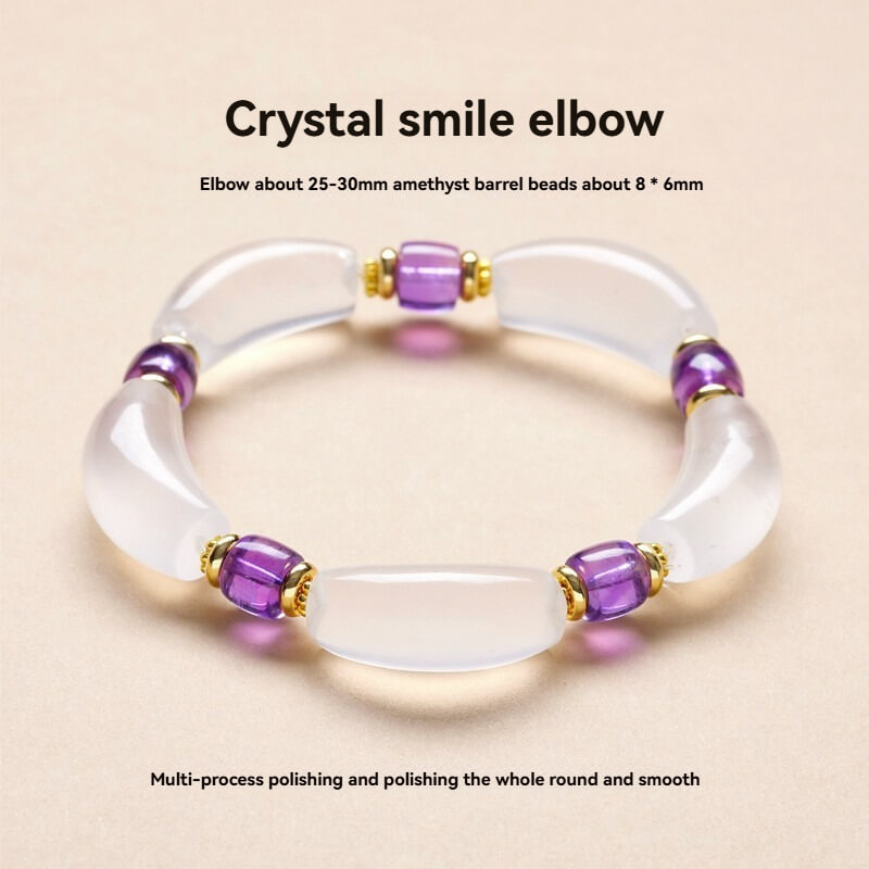 Natural Curved Tube Bead Bangle