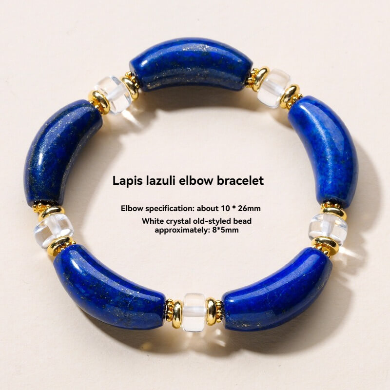 Natural Curved Tube Bead Bangle