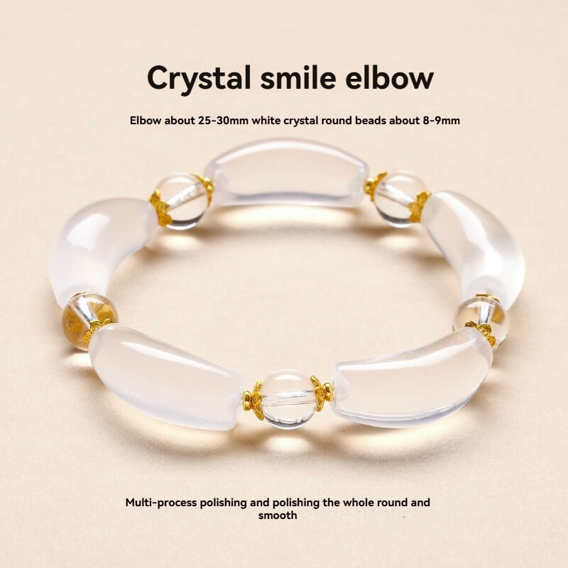 Natural Curved Tube Bead Bangle