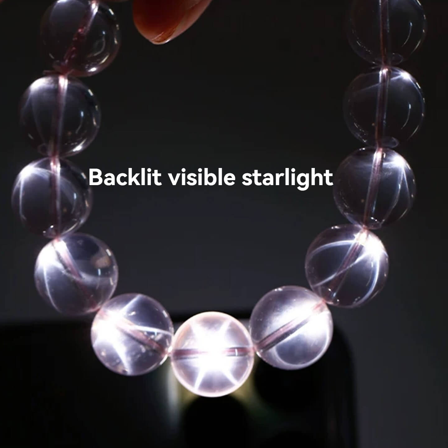 Natural Mozambique Star Rose Quartz Beaded Bracelet