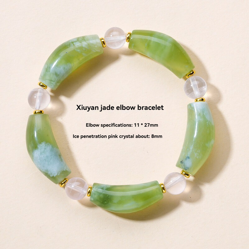 Natural Curved Tube Bead Bangle