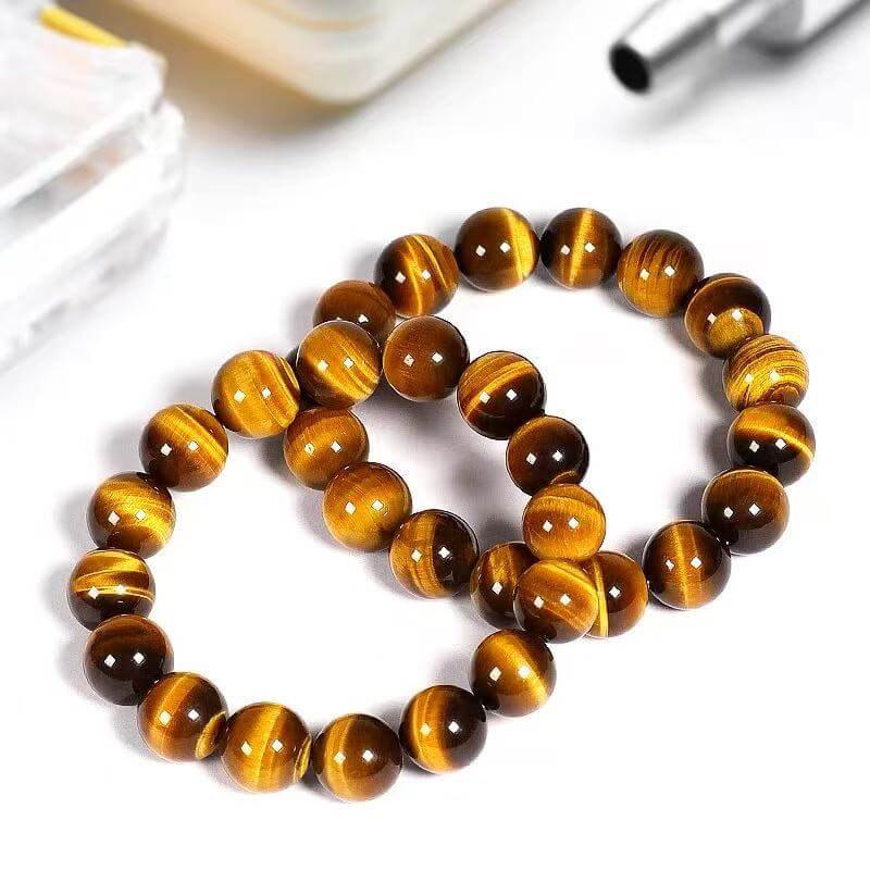 Natural Yellow Tiger's Eye Bead Bracelet