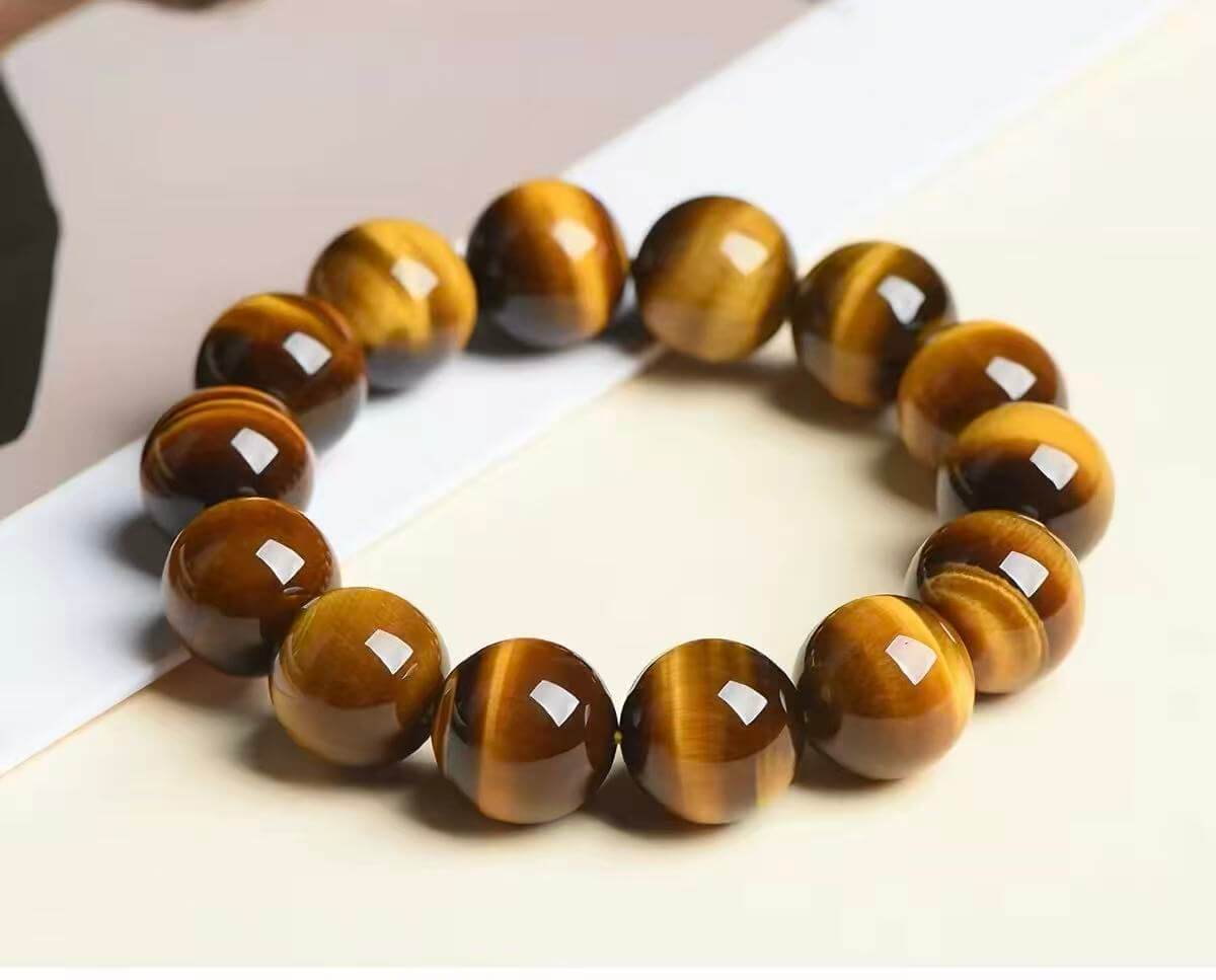 Natural Yellow Tiger's Eye Bead Bracelet