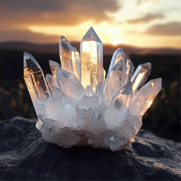 White Crystal Cluster