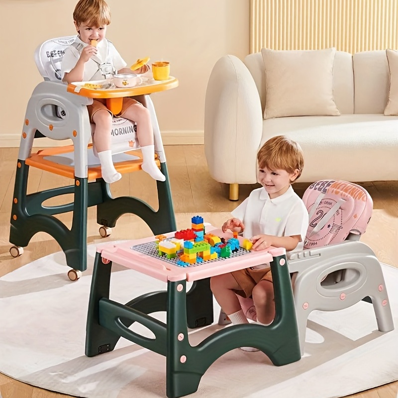 Adjustable Height Baby High Chair 3in1 Booster for Toddler Dining