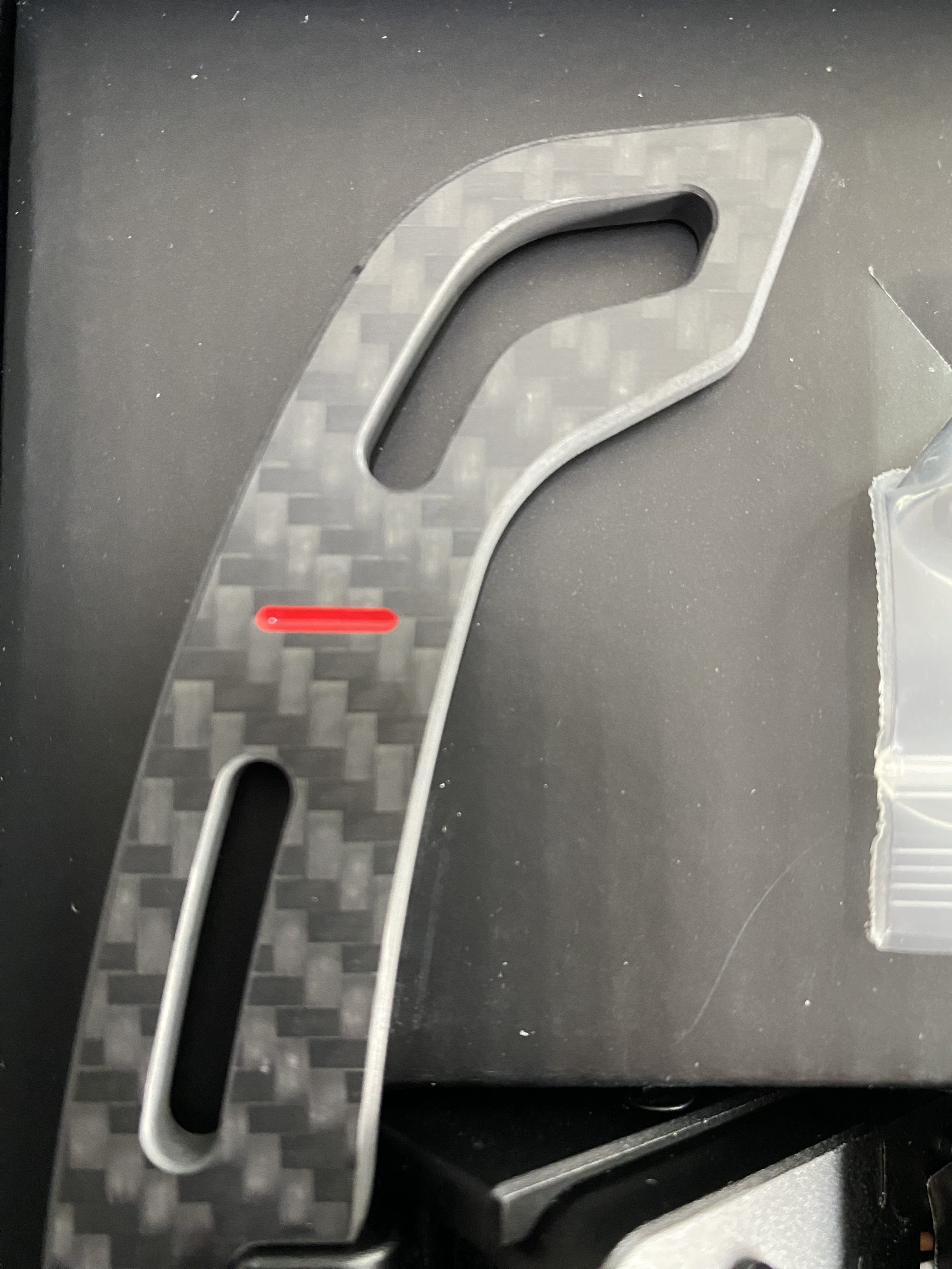 Carbon fiber shift paddle