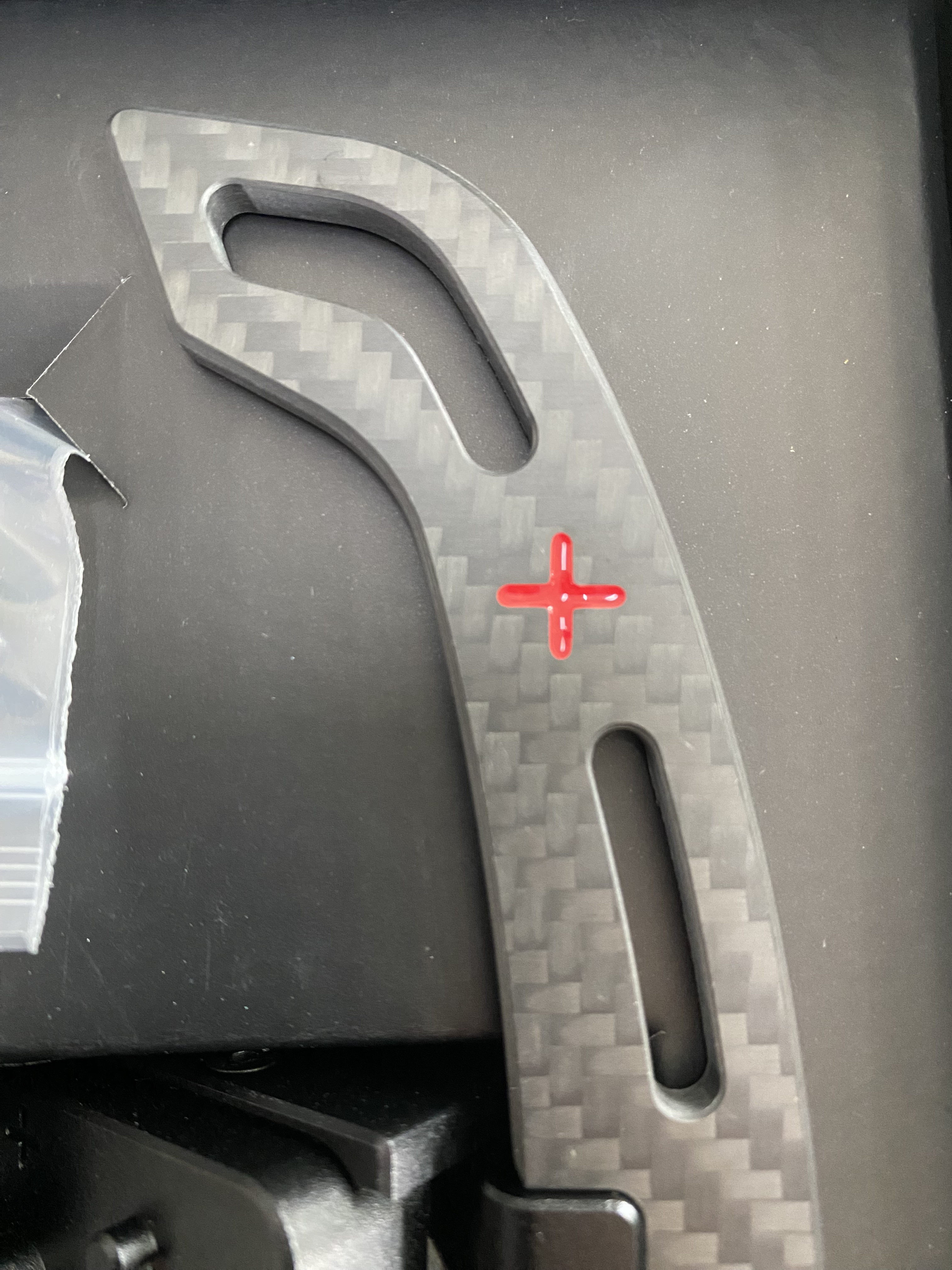 Carbon fiber shift paddle