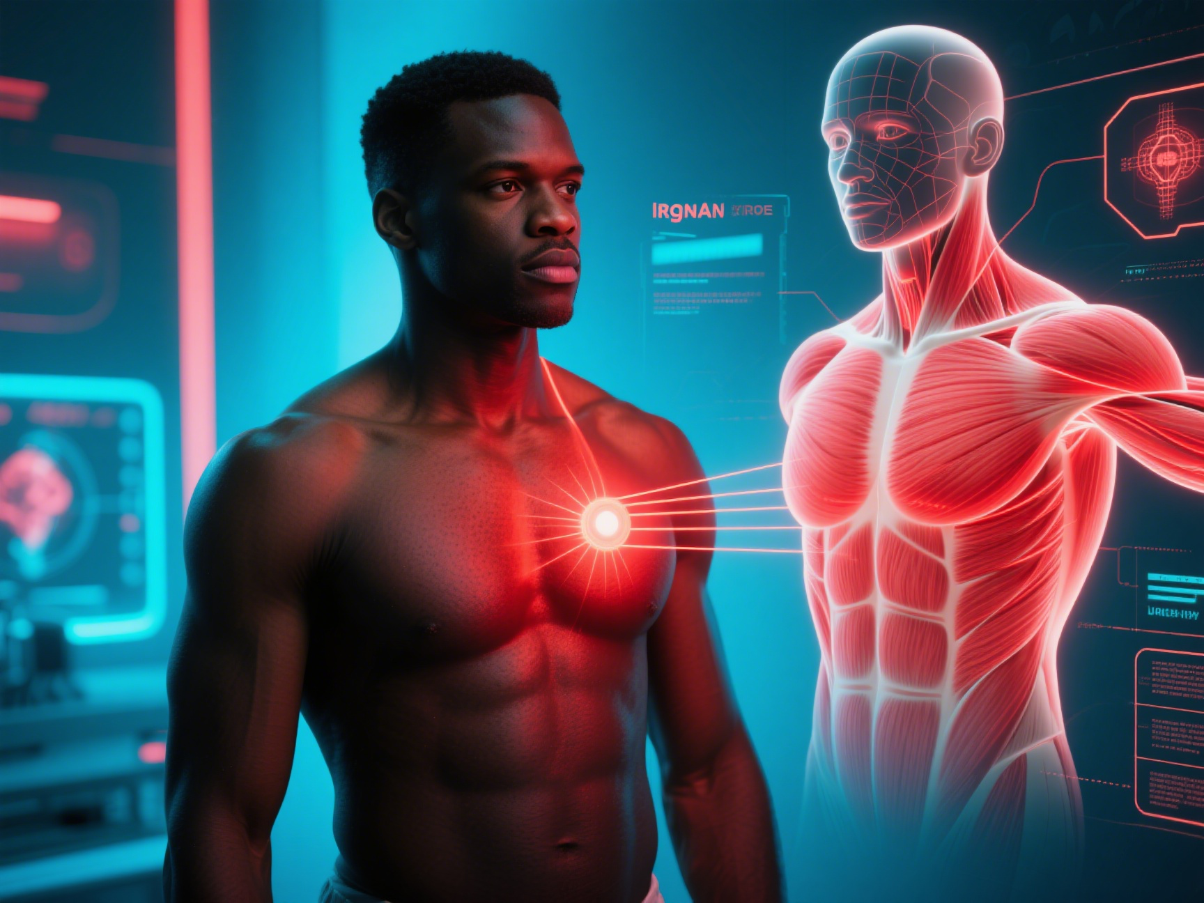 Red light therapy panel for cyclists quadriceps recovery - 810nm wavelength post-ride muscle repair