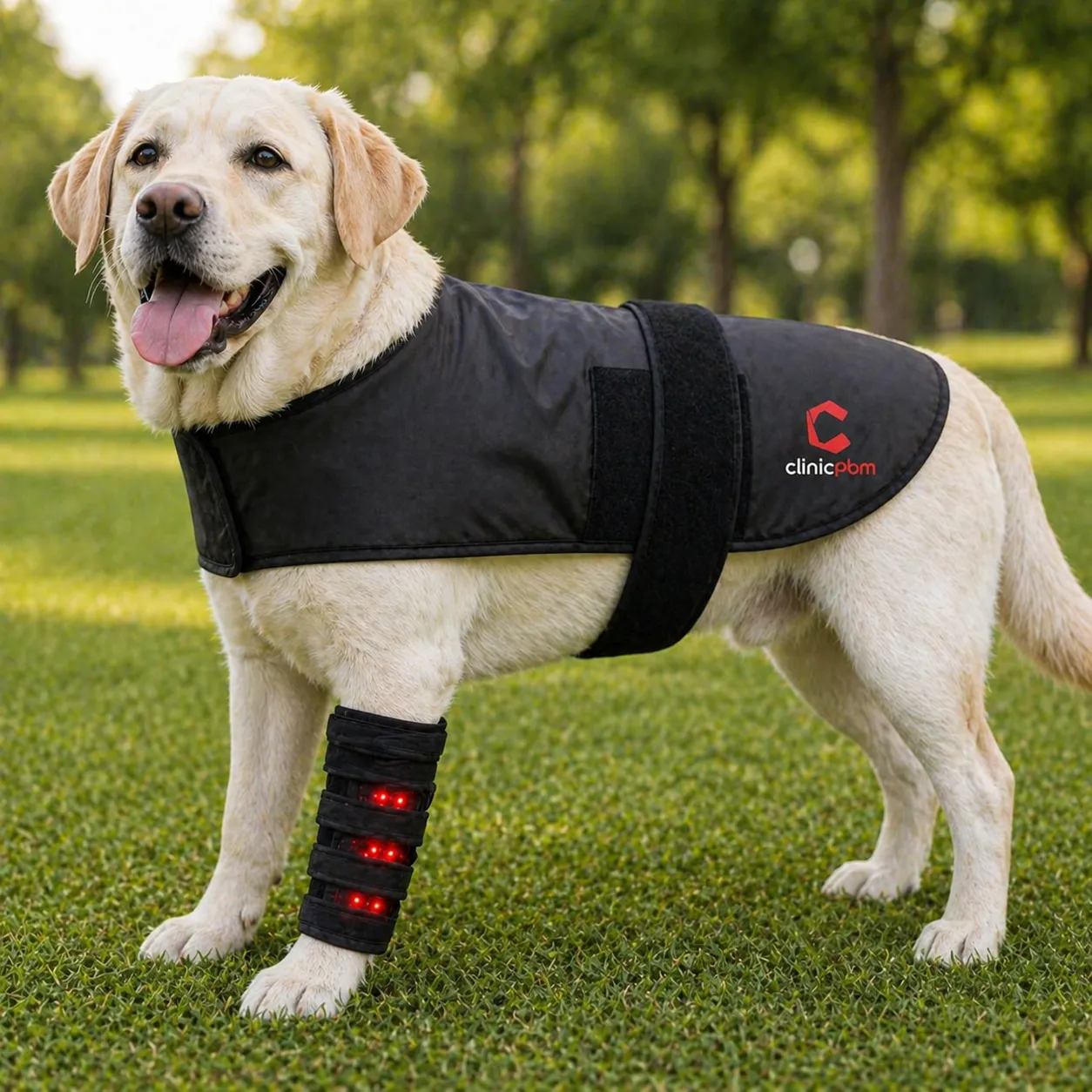 Dog Red Light Therapy Bundle (Full Body Mat + Leg Wrap) | ClinicPBM