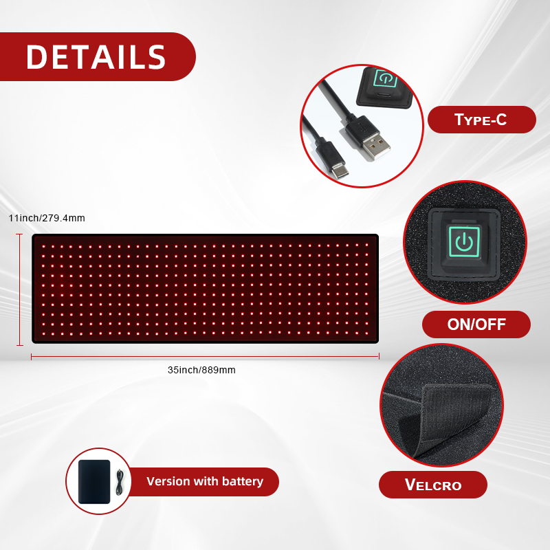 ClinicPBM Equine Red Infrared Light Therapy Wrap - Size: L