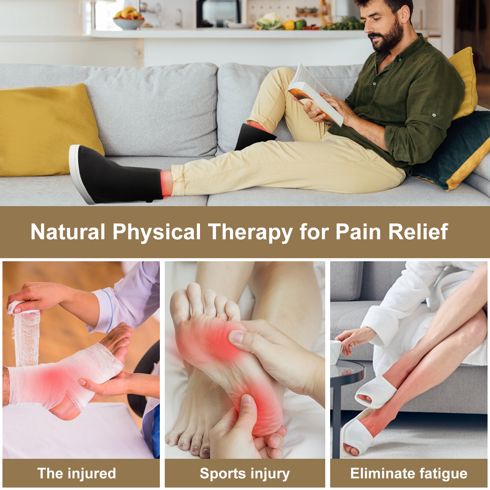 ClinicPBM Boot Red Light Therapy - One Size Fits All 