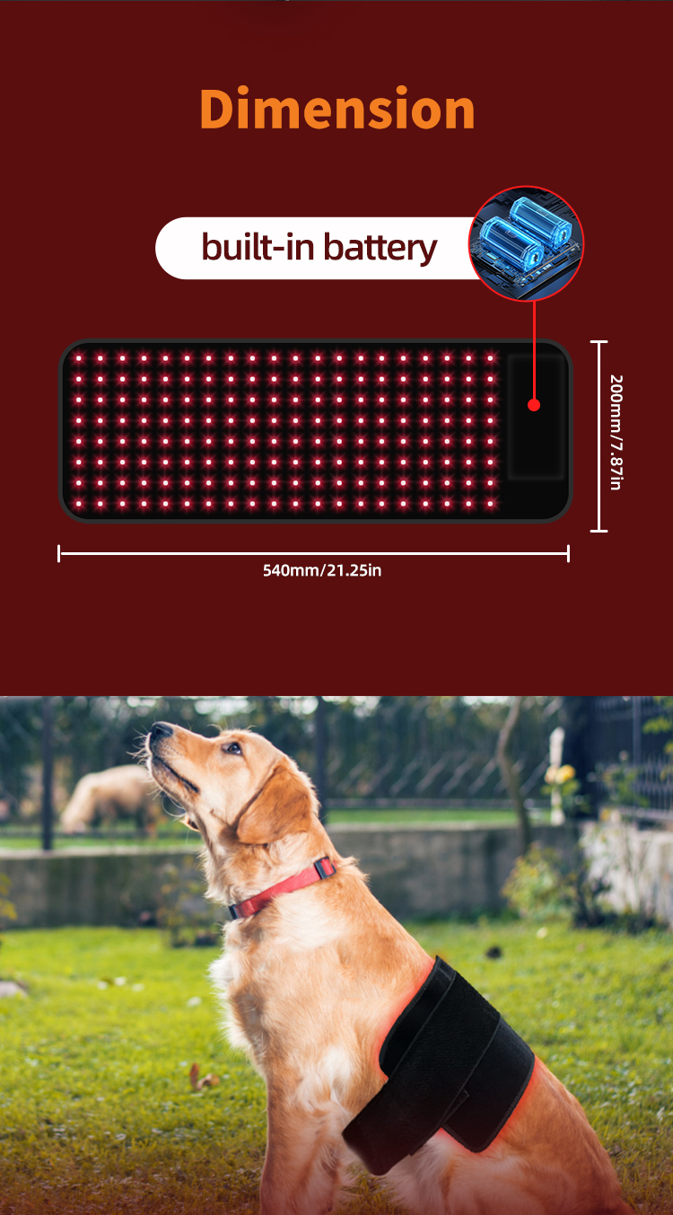 ClinicPBM Equine Red Light Therapy Leg / Back/ Neck Wrap - Size M (Built-in Battery)