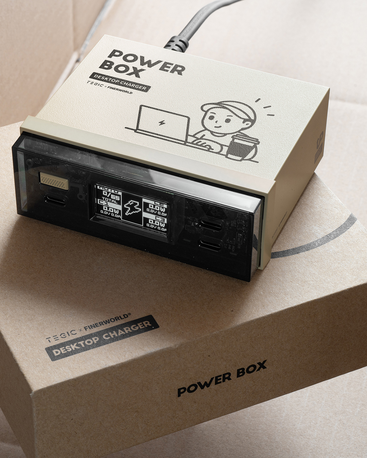 ARSMEL x TEGIC QB-65W Desktop GaN Charging Station