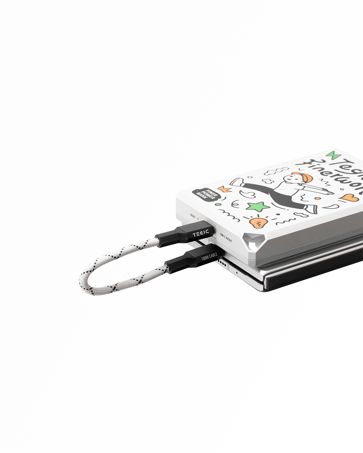 ARSMEL x TEGIC 100W Magnetic Short Braided USB-C Cable (16cm)