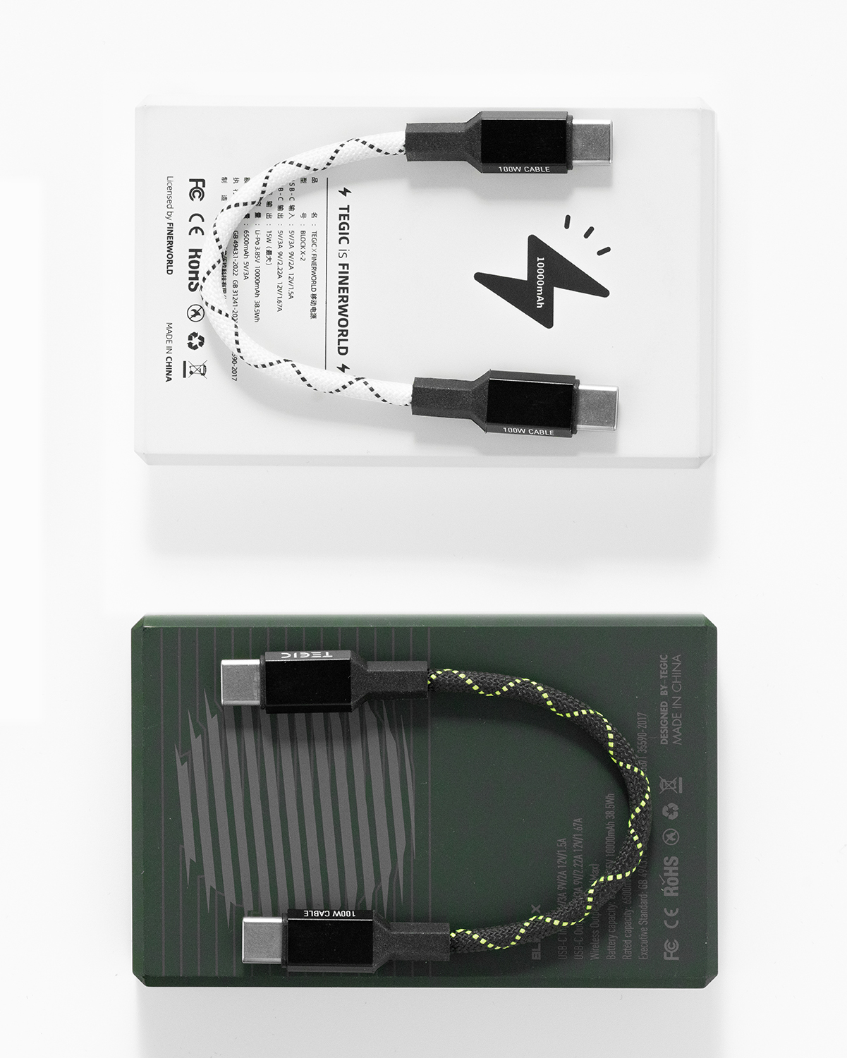 ARSMEL x TEGIC 100W Magnetic Short Braided USB-C Cable (16cm)