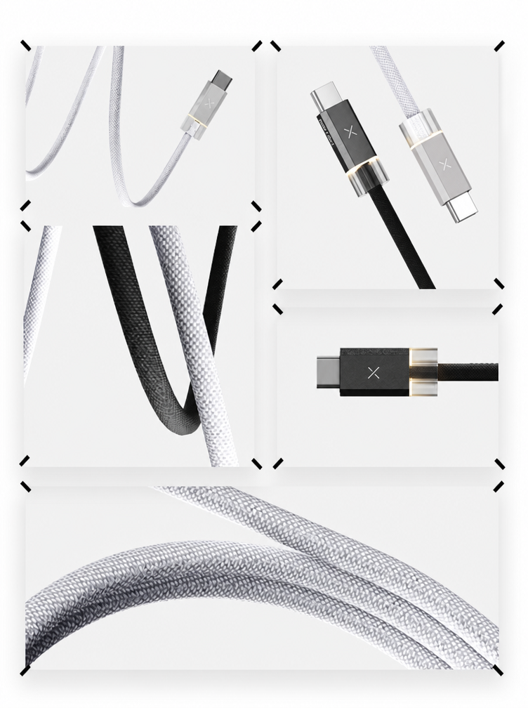 ARSMEL x TEGIC Maze Magnetic USB-C Cable (240W, LED, Braided, 1m)