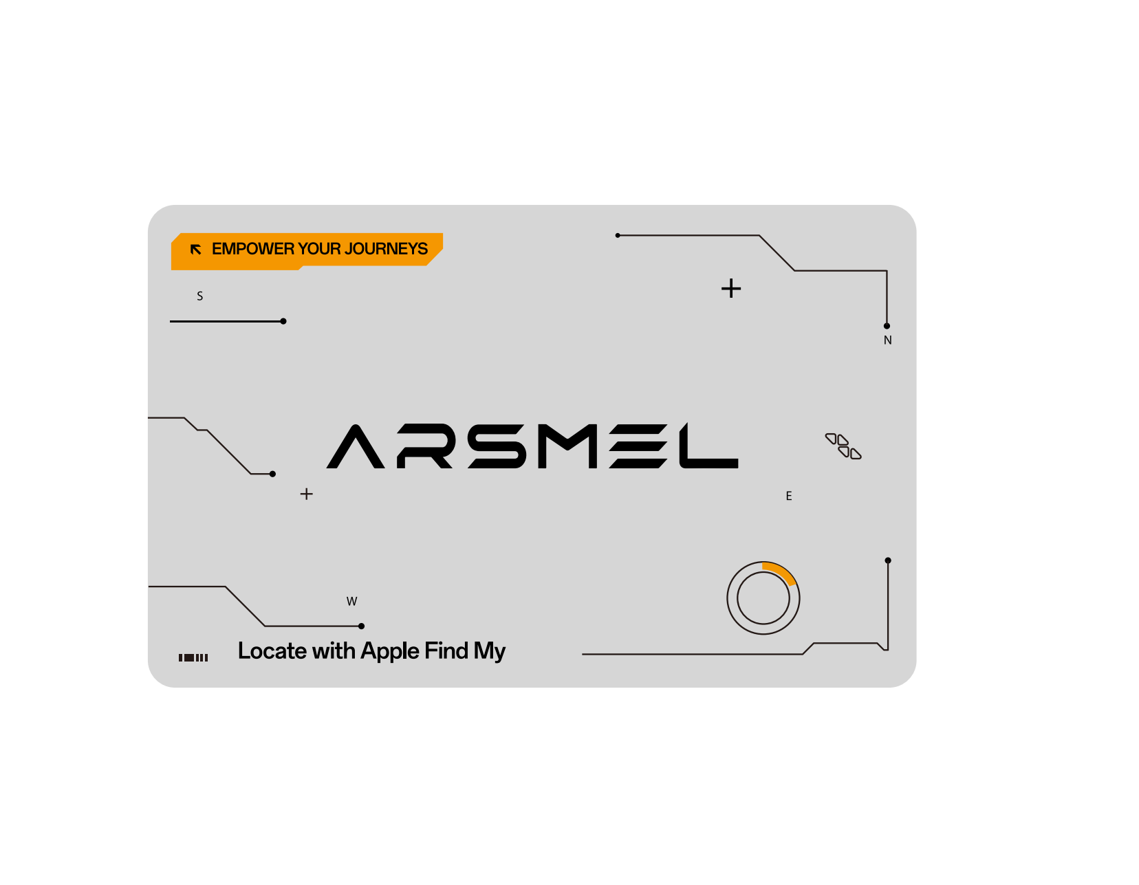 ARSMEL Depart Track Card | Wallet-Size Smart Tracker for Apple Find My
