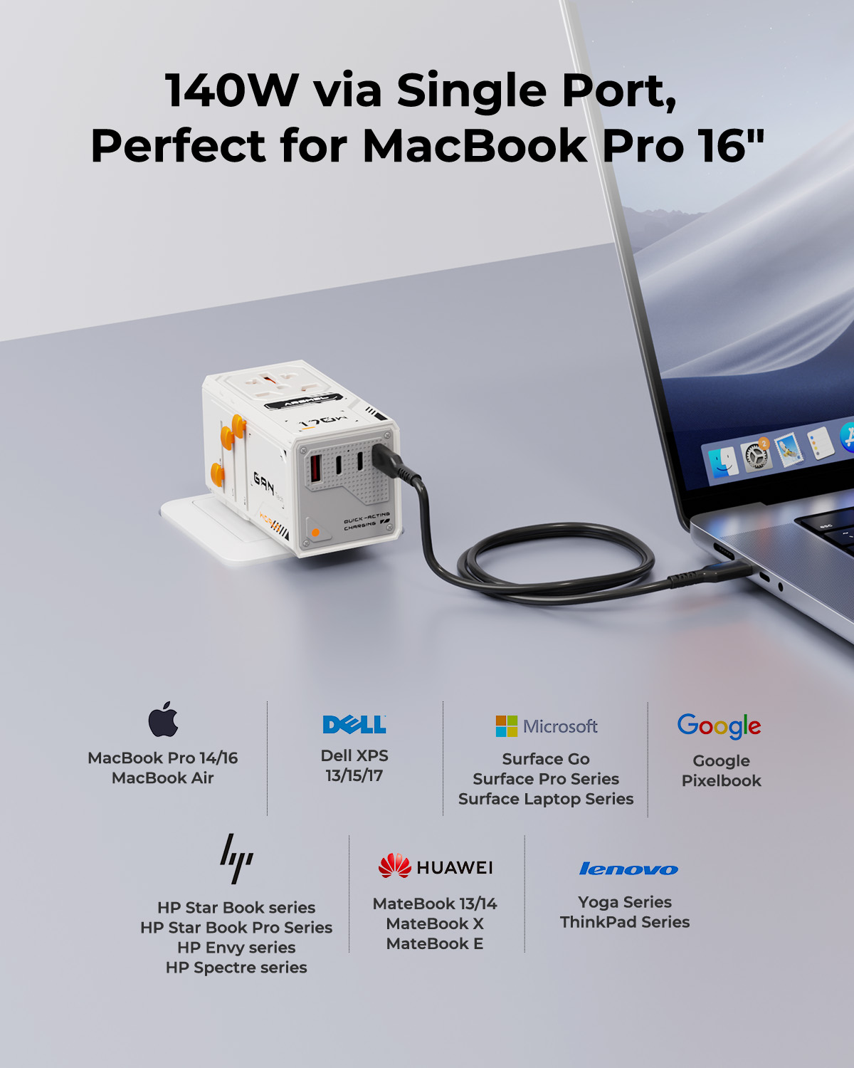 ARSMEL VisaPro 170W All-in-One Travel Adapter