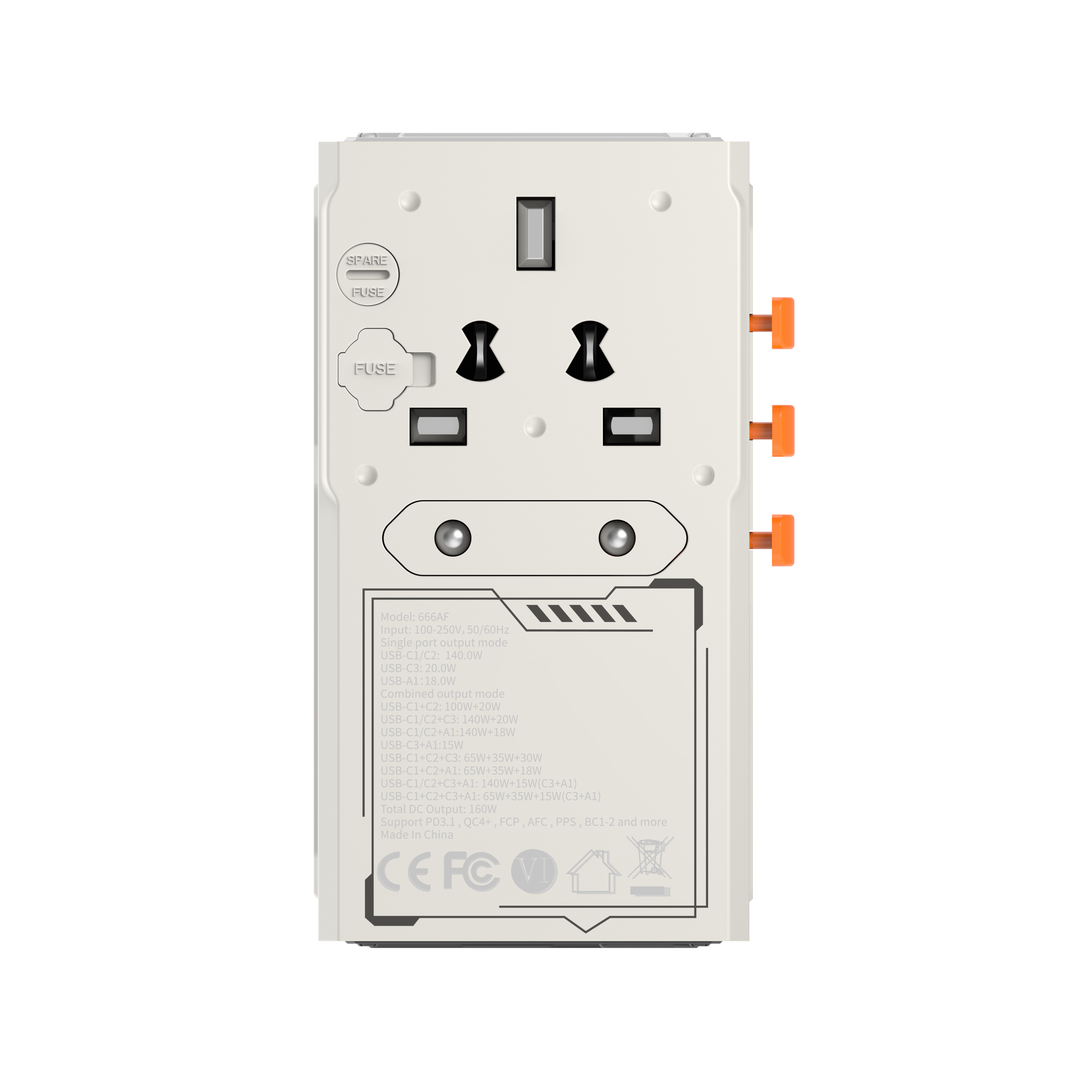 Arsmel VisaPro 160W All-in-One Travel Adapter【Pre-Sale,Shipping in September】