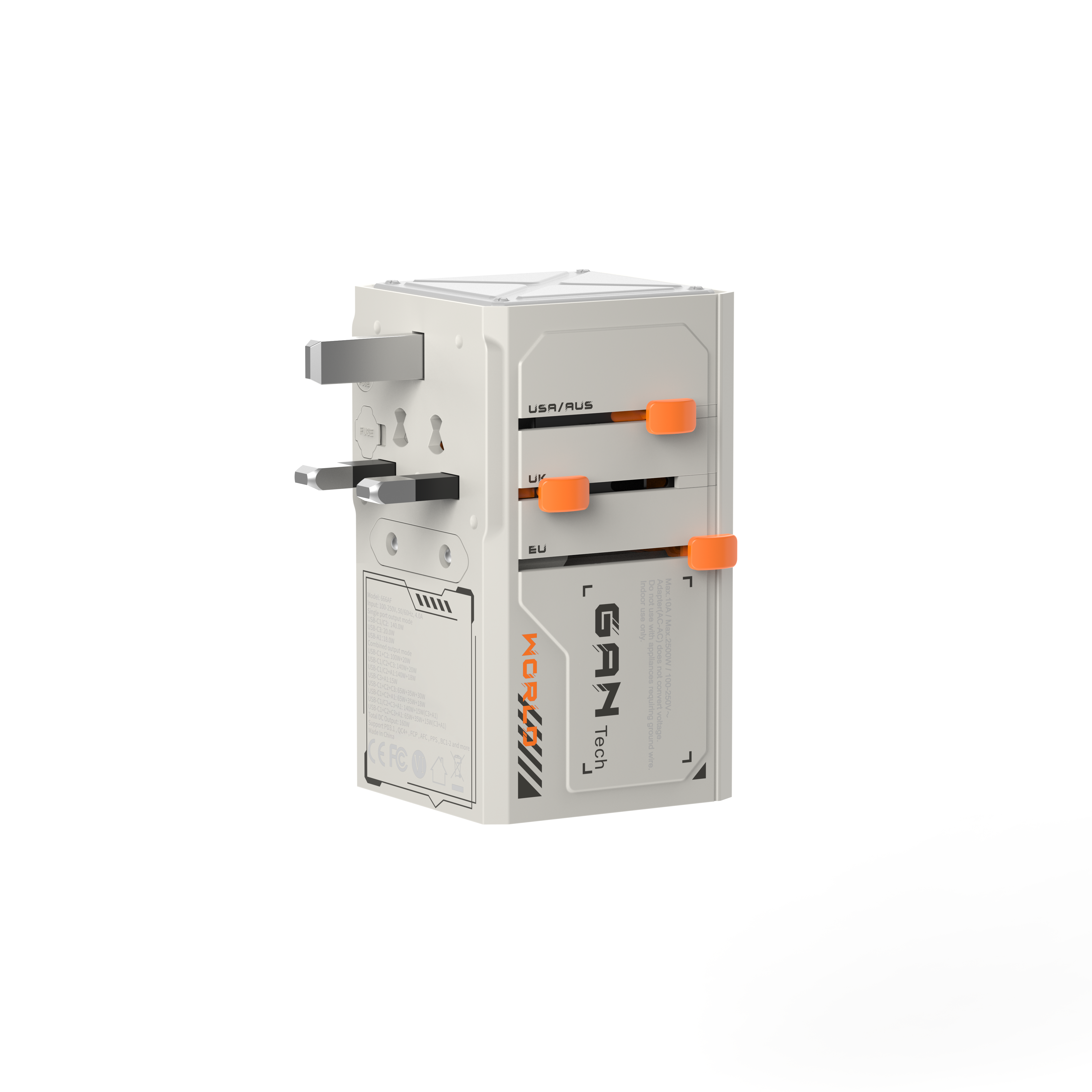 Arsmel VisaPro 160W All-in-One Travel Adapter【Pre-Sale,Shipping in September】