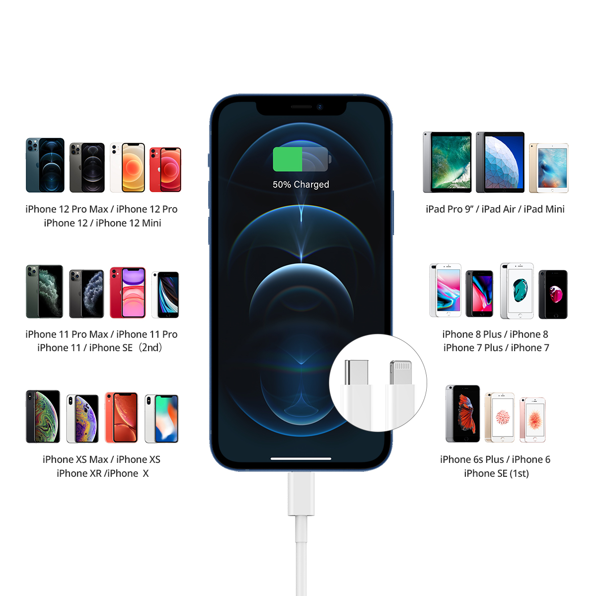 ARSMEL USB-C to Lightning Cable 6ft