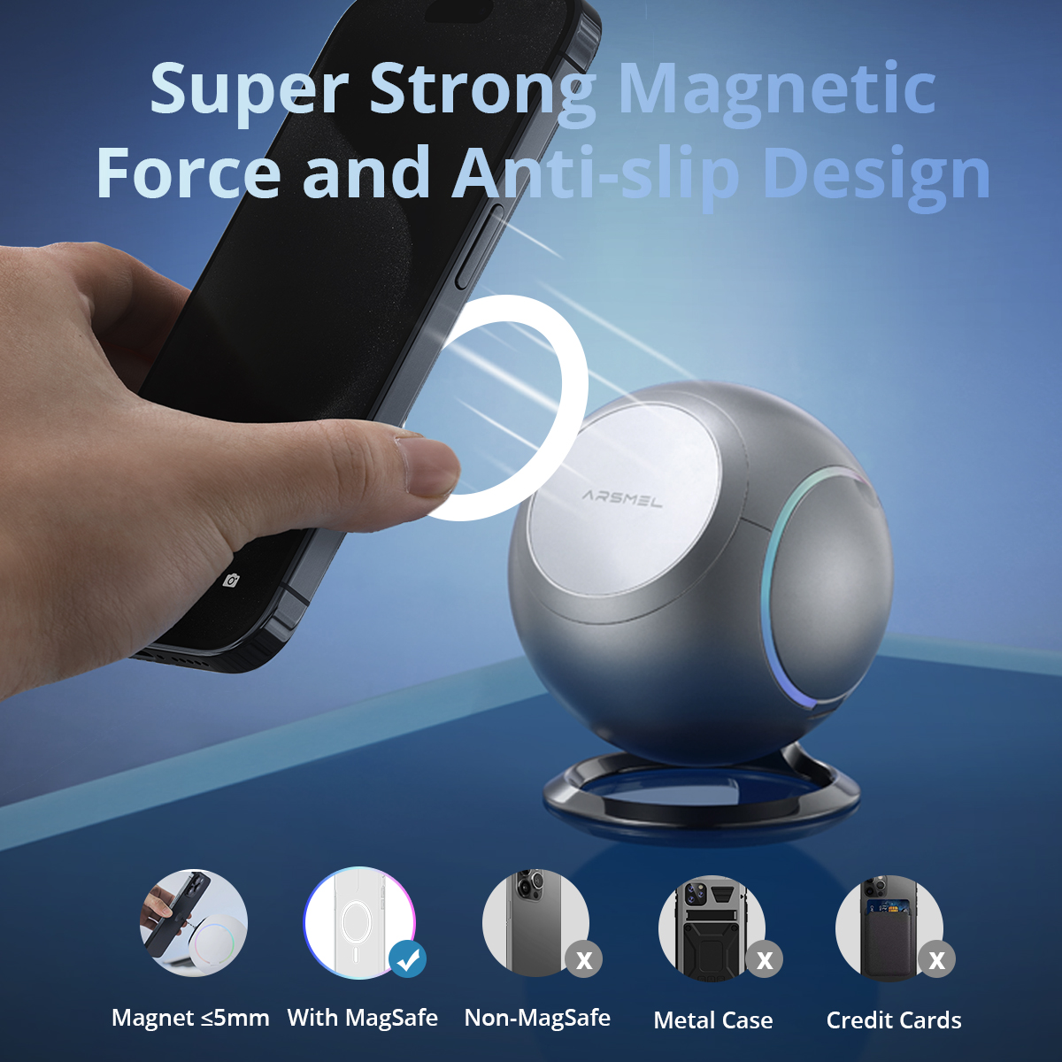 ARSMEL HALO I 3-in-1 Wireless Charging Station