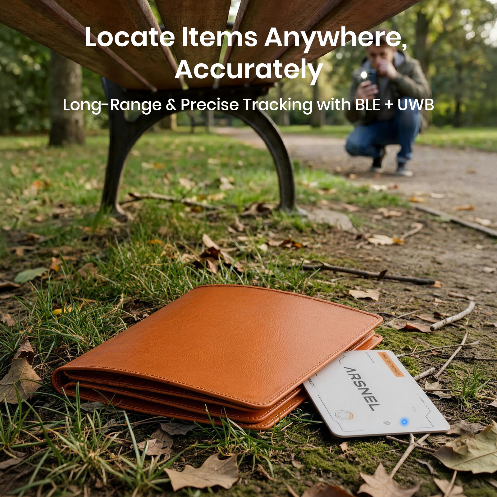 ARSMEL Depart Track Card | Wallet-Size Smart Tracker for Apple Find My