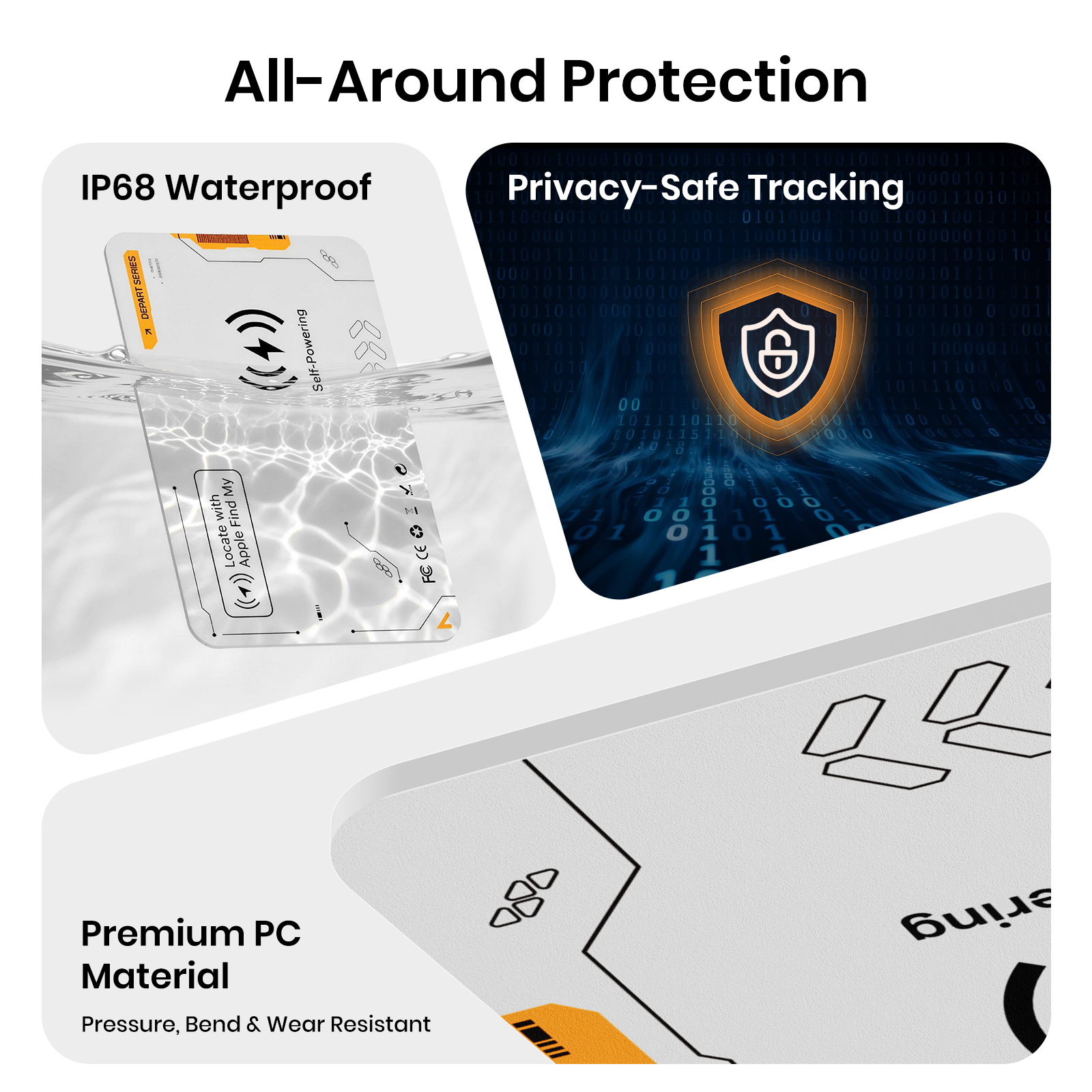 ARSMEL Depart Track Card | Wallet-Size Smart Tracker for Apple Find My