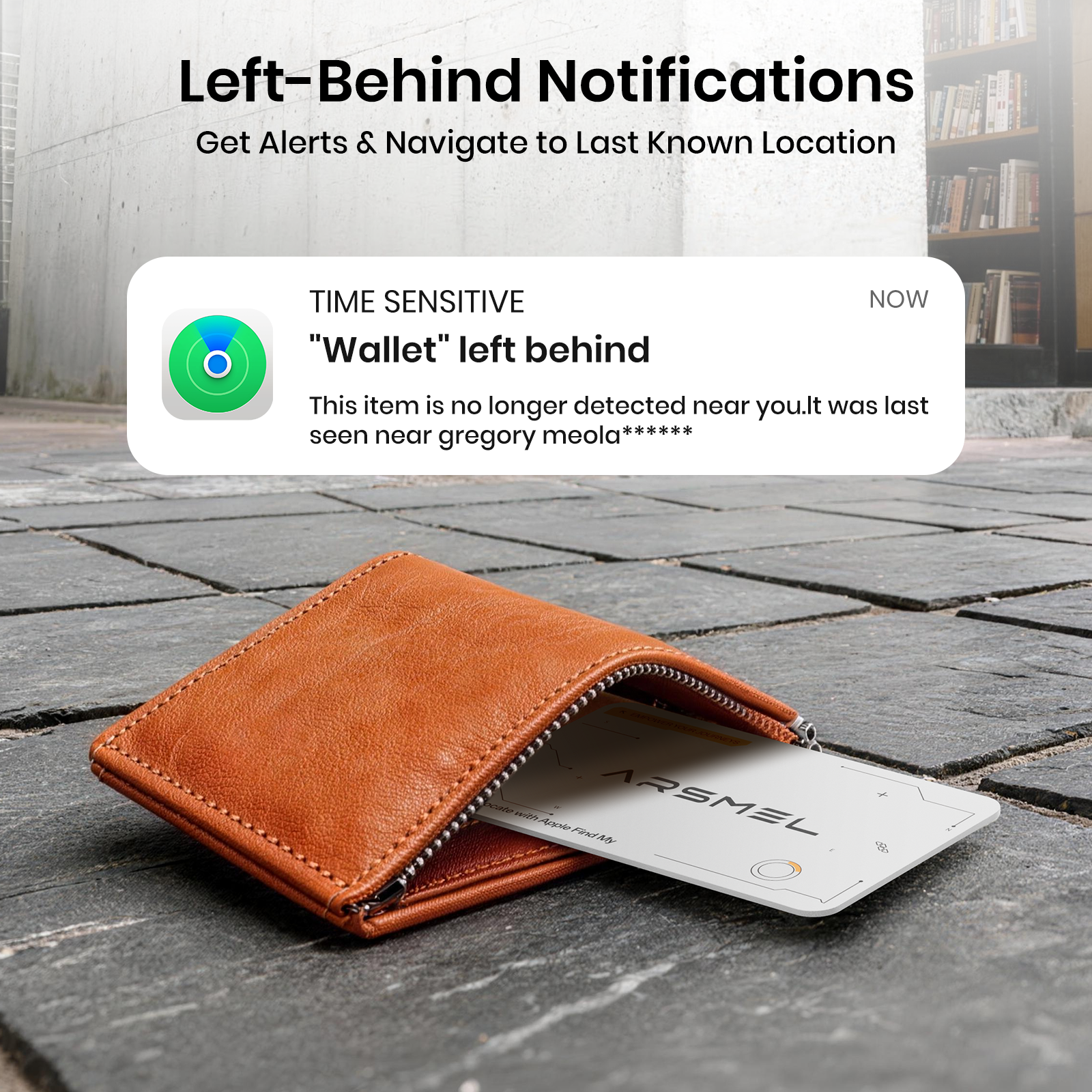 ARSMEL Depart Track Card | Wallet-Size Smart Tracker for Apple Find My