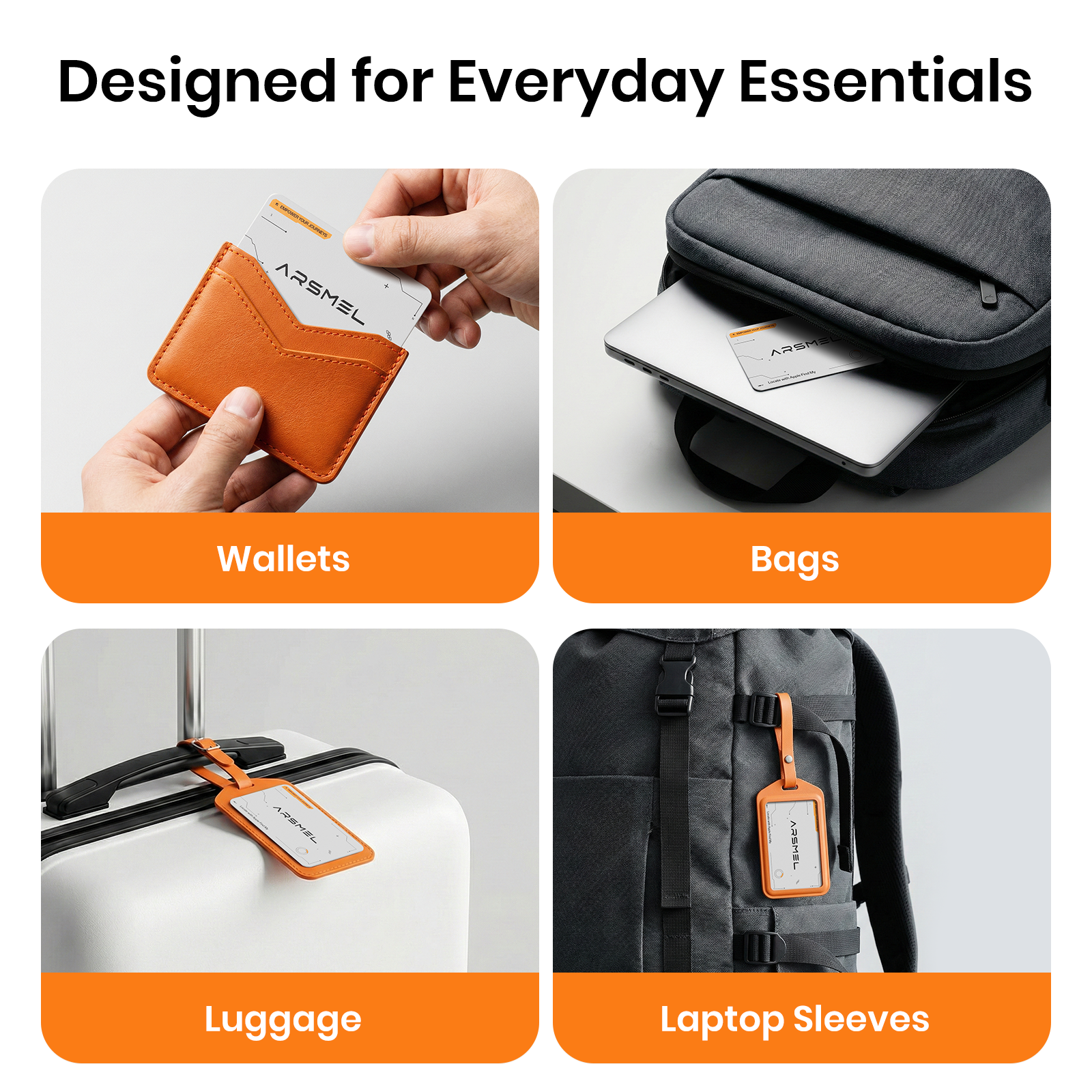 ARSMEL Depart Track Card | Wallet-Size Smart Tracker for Apple Find My