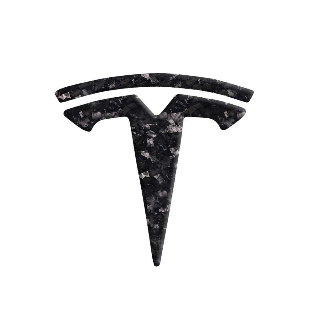 Tesla Model Y 2020+ Model 3 2017-2022 Carbon fiber LOGO steering wheel, front logo, tail logo Cover Trim Sticker