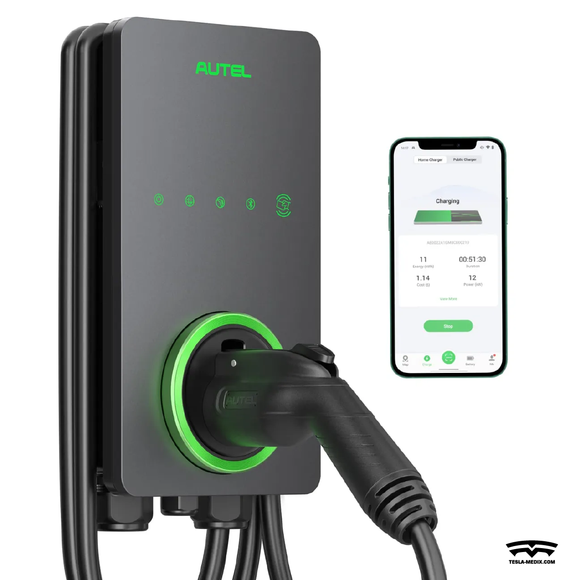 US - MaxiCharger up to 50Amp, 240V, Indoor/Outdoor Car Charging Station with Level 2