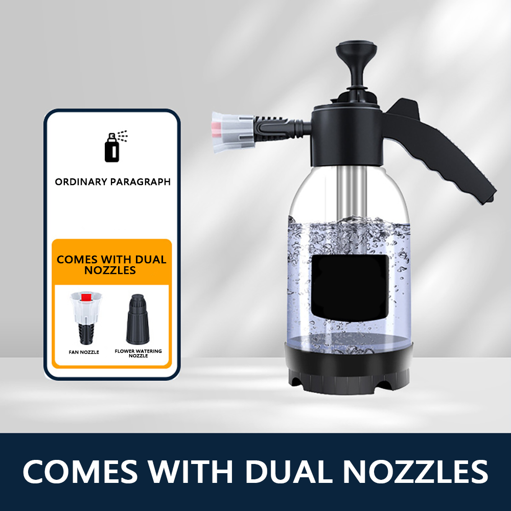 2L Pump Foam Sprayer: Versatile Handheld Soap Sprayer for Car Wash, Home Cleaning, and Garden Watering