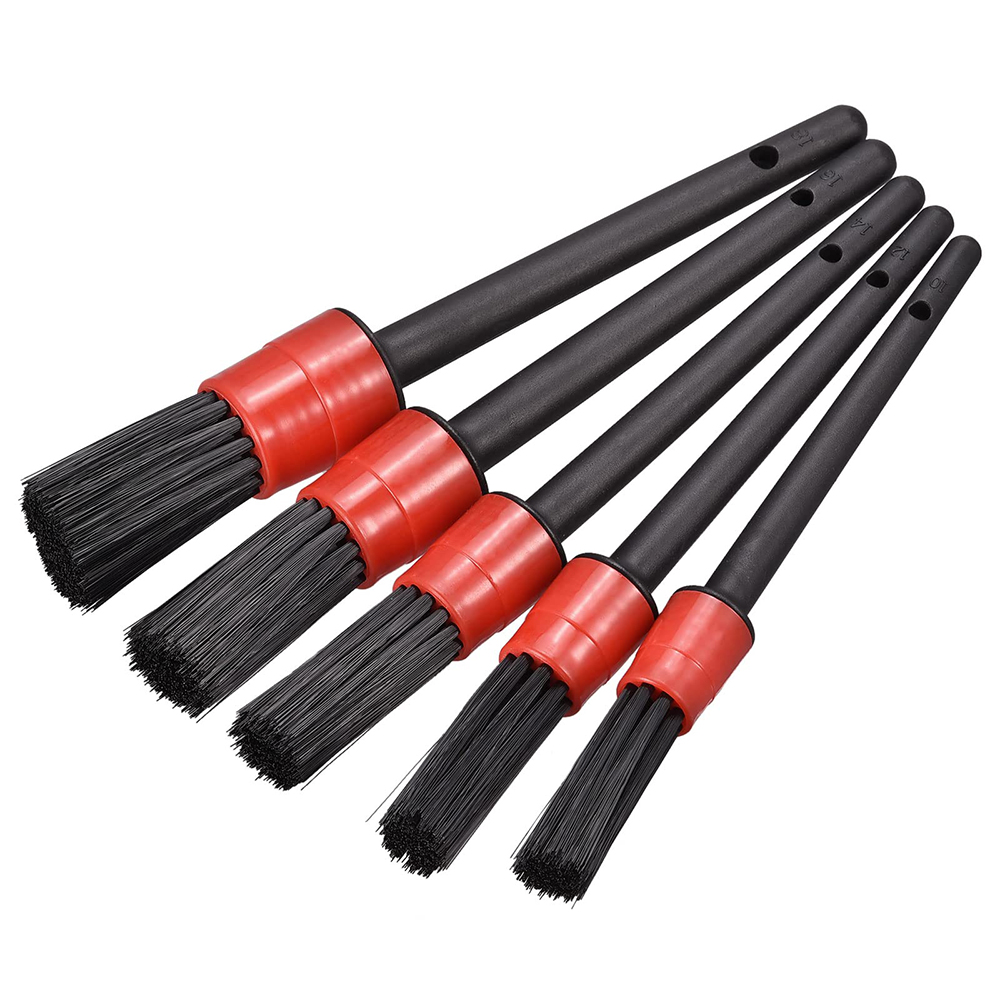 5-in-1 Plastic handle Nylon Bristle Detailing Brush Set - Convenient Cleaning for Keyboards, Vents, and More