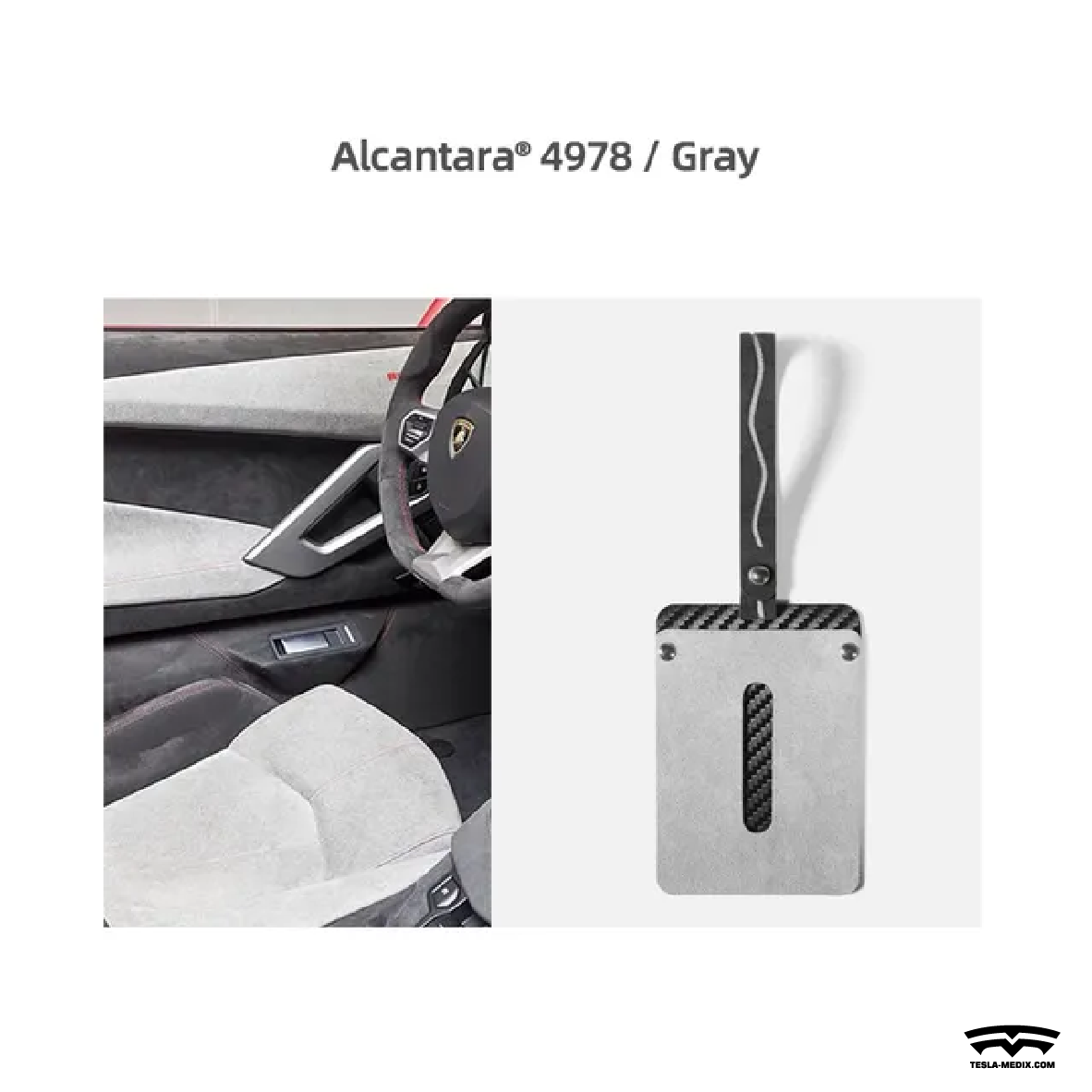 Model 3 & Y Alcantara Key Card Holder / Key Chain