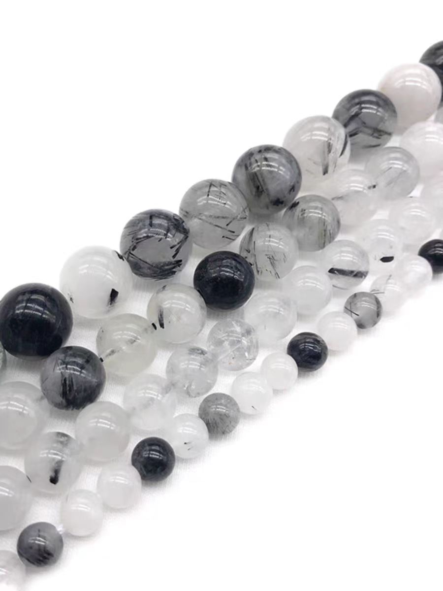 Black Rutilated Quartz beads