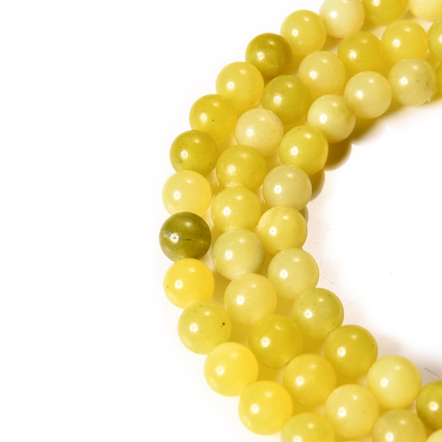 Lemon jade beads natural stone diy string