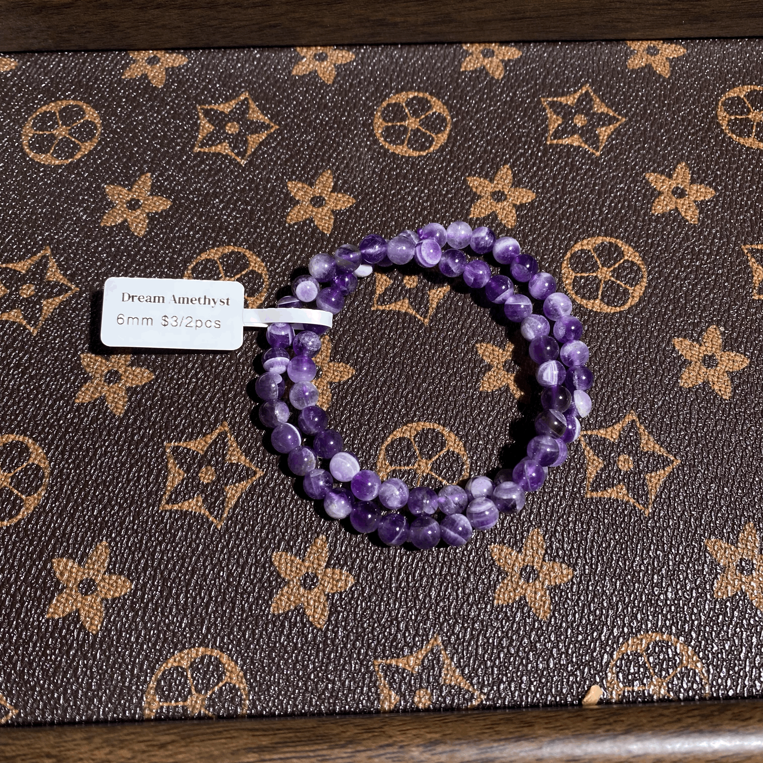 Dream amethyst bracelet 6mm $3/2pcs