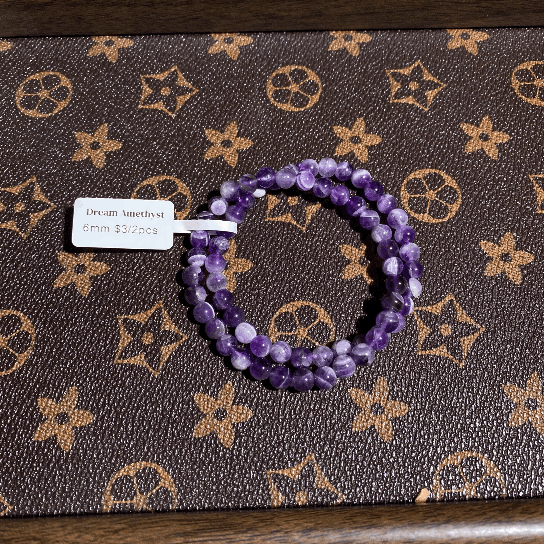 Dream amethyst bracelet 6mm $3/2pcs