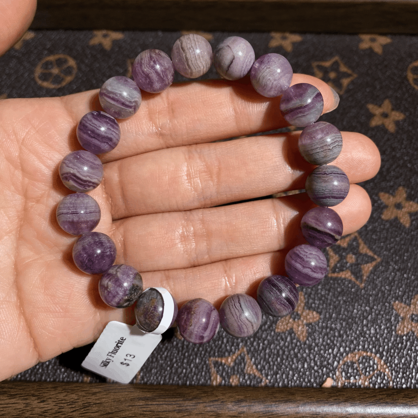Silky fluorite bracelet 10mm+ $13